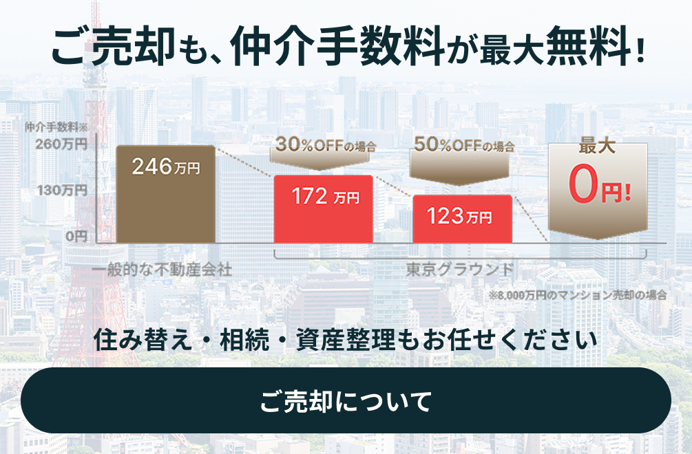 ご売却も、仲介手数料が最大無料！