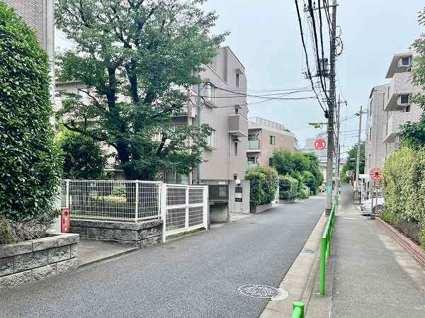 『二子玉川ロイヤルマンション』前の通り