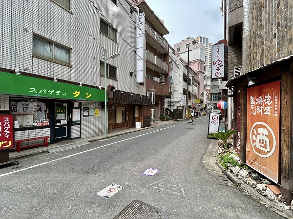 グリーンビュー白金　裏手の飲食店街