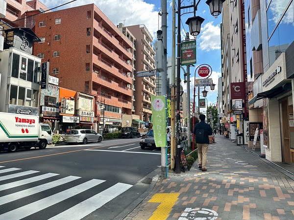 西口の十字路