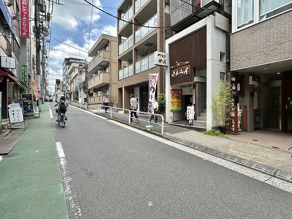 ブリシア不動前へ向かう道