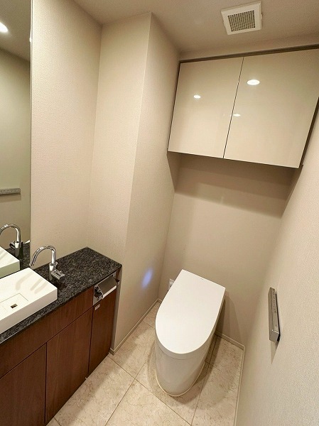 ブリリア一番町_手摺が設置されているトイレの写真　