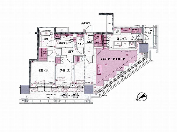 ブリリアタワー浜離宮_間取り図の写真