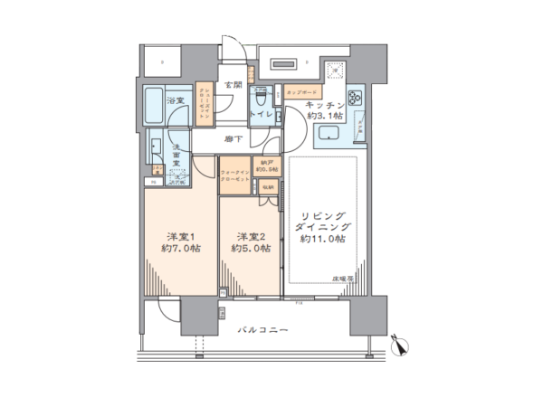 グランドヒルズ恵比寿_間取り図の写真