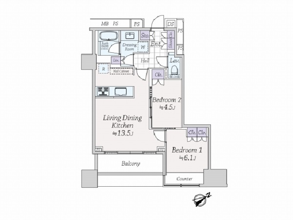 ザ・パークハウス三軒茶屋タワー_間取り図の写真