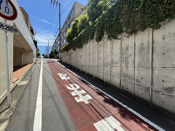 マンションまでの坂道