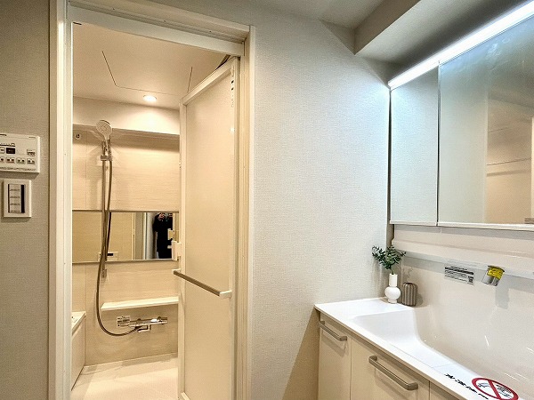 ライオンズガーデン幡ヶ谷_清潔感のあるパウダールーム