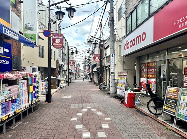 長原駅前の商店街