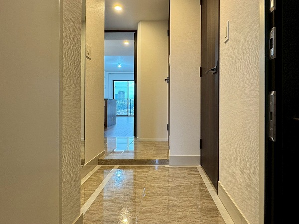 シティハウス広尾南_高級感のある玄関の写真