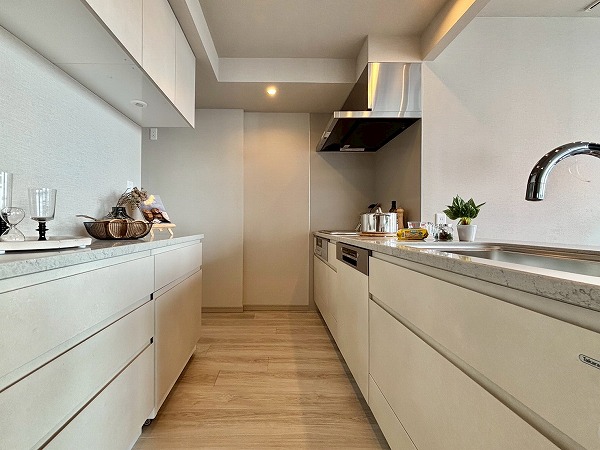 センチュリーパークタワー_収納豊富なキッチンの写真