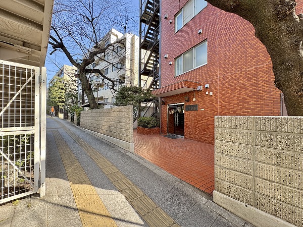 シャンボール二子玉川園　エントランス側道路