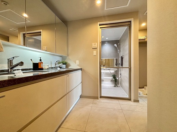 センチュリーパークタワー_広々としたパウダールームの写真