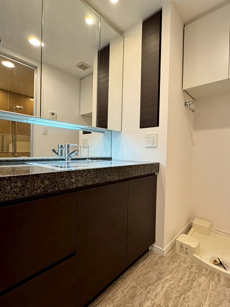 シティハウス広尾南_お洒落なパウダールームの写真