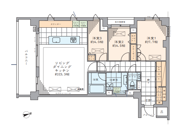 ウェリス麻布狸穴_間取り図の写真