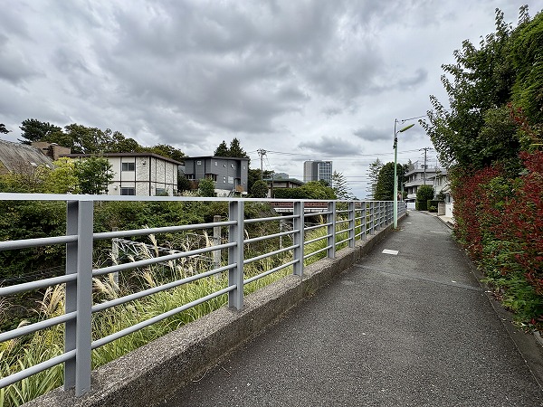線路沿いの道