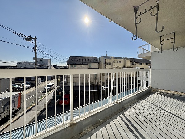 等々力ビューハイツ_陽当たり良好なバルコニーの写真