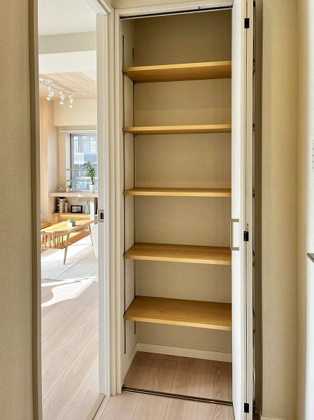 春日ビューハイツ廊下にある収納の写真_