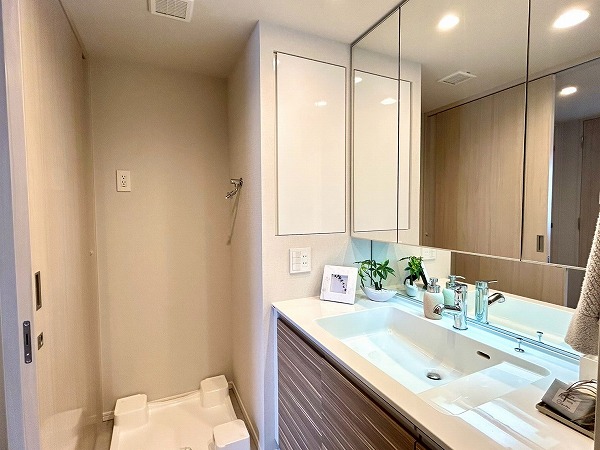 シティハウス四谷坂町_綺麗なパウダールームの写真