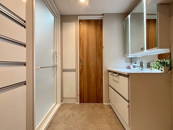 ペイサージュ音羽壱番館_清潔感のあるパウダールームの写真