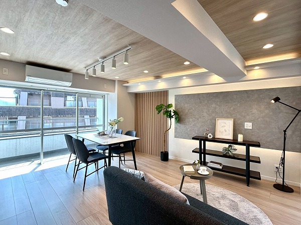 プリンスマンション_お洒落なリビングダイニングキッチンの写真