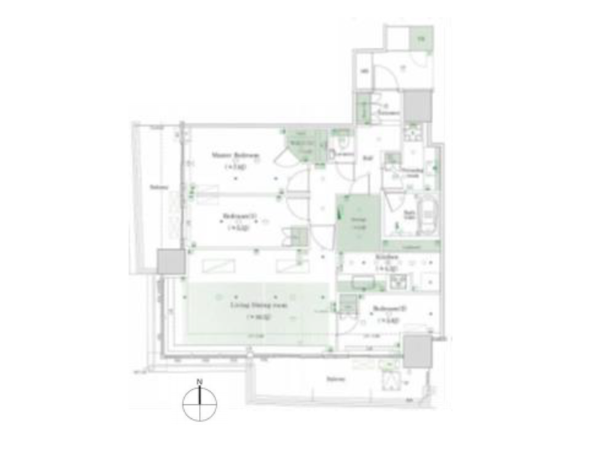 パークタワー晴海_間取り図の写真