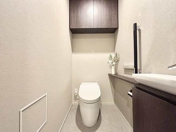 アトラス青山レジデンシャル_独立した手洗い場があるトイレ