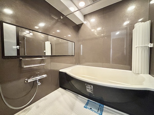 千駄ヶ谷第1スカイハイツ_ブラウンを採用したバスルームの写真