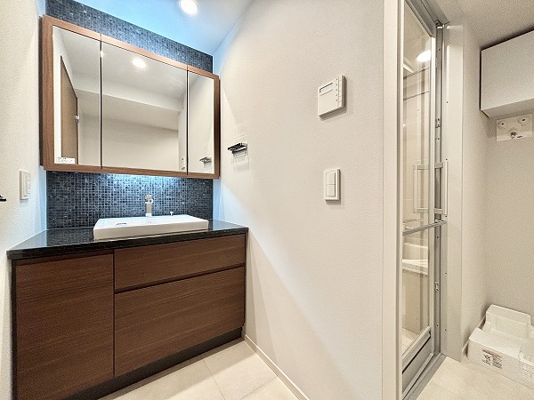 ザ・レジデンス三田_清潔感のあるサニタリールームの写真