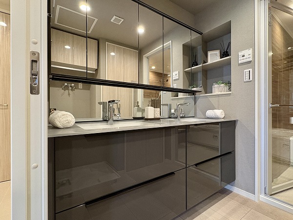 パークタワー東京フロント_2ボウルの洗面化粧台の写真