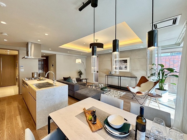 ヴェーゼント赤坂新坂_お洒落なリビングダイニングキッチンの写真