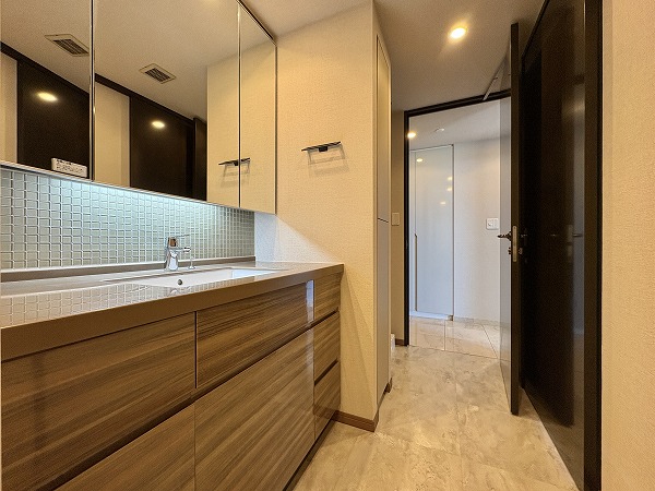 ザ・パークハウス三軒茶屋タワー_動線良好なパウダールームの写真