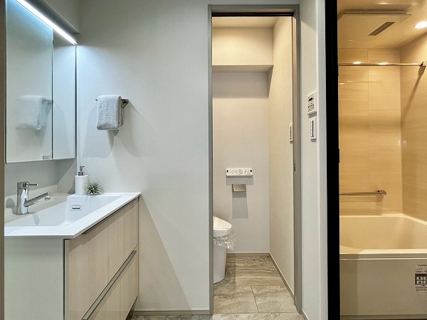 シルキーハイツ九段南_清潔感のあるパウダールームの写真