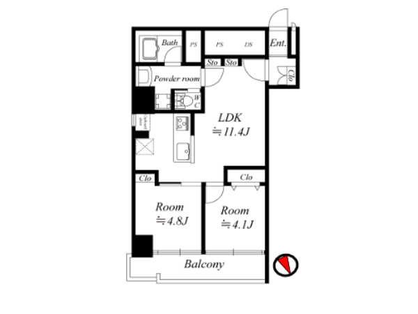 高田馬場ダイヤモンドマンション_間取り図の写真