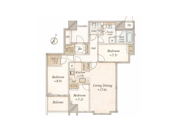 大崎ウエストシティタワーズW棟_間取り図の写真