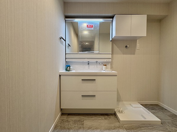 南馬込セントラルパレス_3面鏡の洗面化粧台の写真