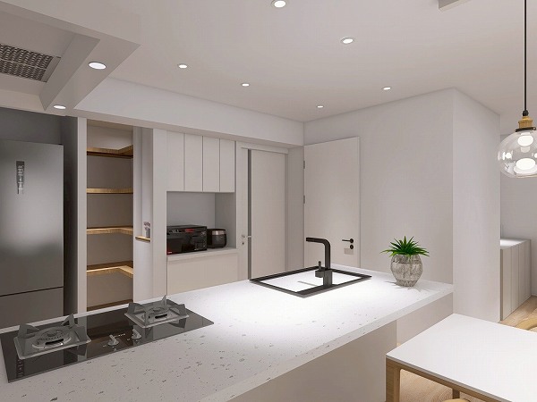 マンション雅叙苑_広いキッチンの写真