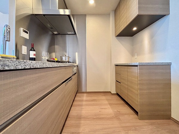 ブリリアタワー池袋_ペニンシュラタイプのキッチンの写真