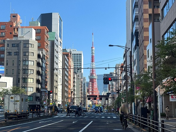 東京タワーが見える街並み