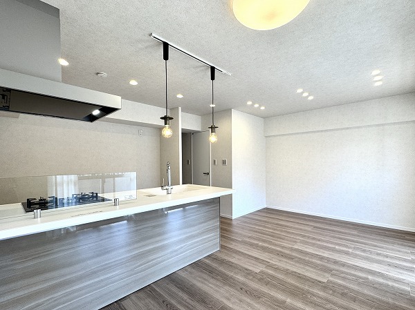 日商岩井東品川マンション_おしゃれなリビングダイニングキッチンの写真