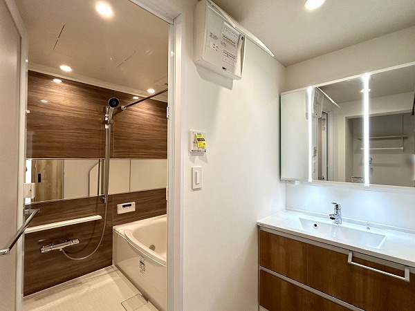 経堂ダイカンプラザ_温かみのあるパウダールームの写真