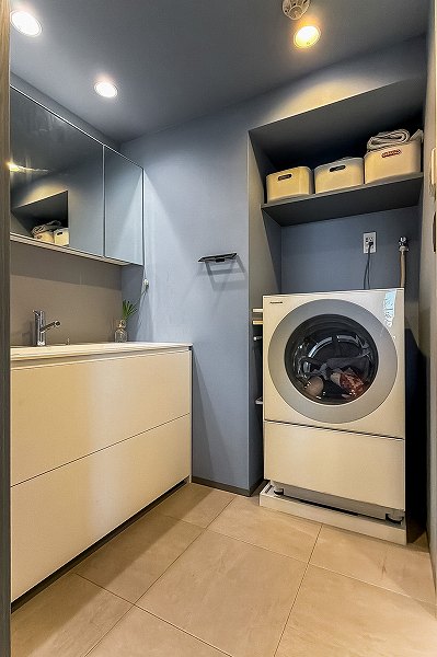 南麻布パークホームズ_清潔感のあるパウダールームの写真