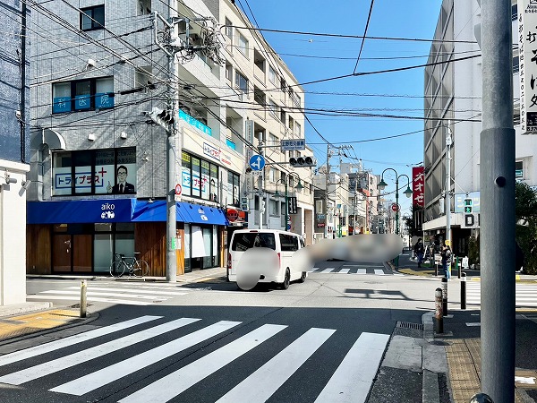 上野毛駅前の様子