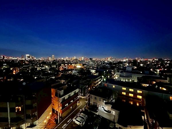 学芸大スカイスクレーパー_バルコニーからの眺望の写真