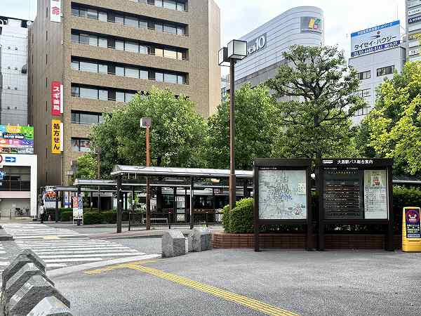 大森駅前のバスターミナル